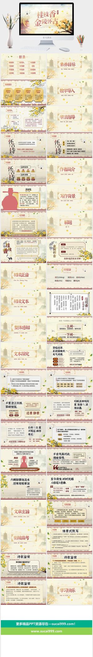 高中语文《桂枝香·金陵怀古》ppt课件预览图